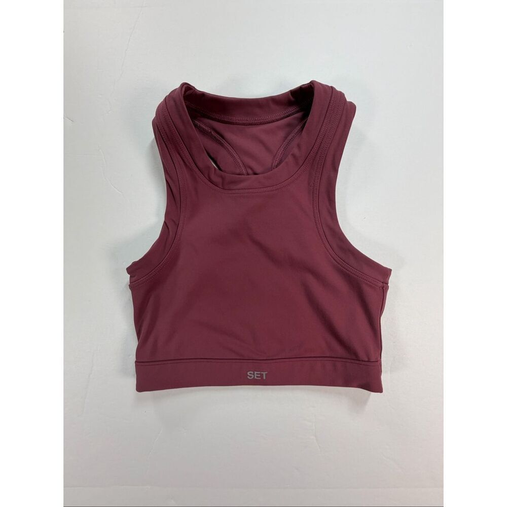 SET Active Sportbody Sport Bra Crop Tank Mauve Pink Racerback Women’s Size Small
